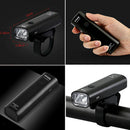 2Pcs USB Rechargeable Bike Light LED Bicycle Head Light Night Flashlight