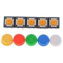 25Pcs Tactile Push Button Switch Momentary Tact & Cap 12X12X7.3Mm Kit Arduino3c