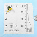 Cute Infant Baby Photography Blanket Calender Giraffe Backdrop Photo Prop