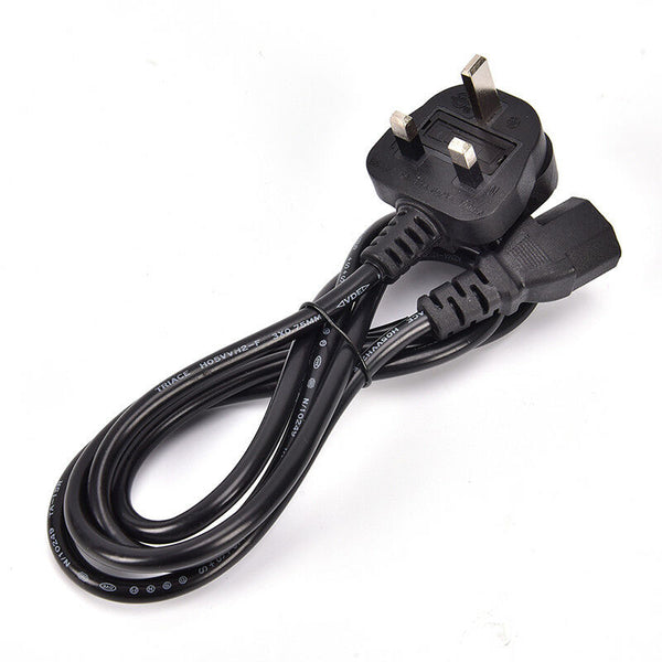 1.5m Long IEC Kettle Lead Power Cable 3 Pin UK Plug PC Monitor TV C13 Cord  3C