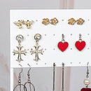 Fashion Creative Wooden Holes Earrings Ear Studs Jewelry Display Stand Orga