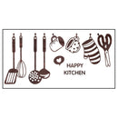 Removable Cooking Utensil Spatula Wall Mural Stickers Home Kitchen Coffee