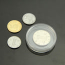 100PCS Clear Round Plastic Coin Capsule Container Storage Box Holder Case 27mm