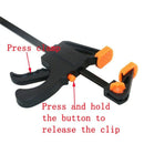 2Pc/Ratchet Release Speed Squeeze Woodworking Work Bar Clamp Clip Kit 4Inch Y8O1