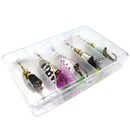 5pcs LUSHAZER Spinner Spoon Fishing Lure Hard Baits Sequins with Feather