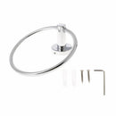 Wall Mounted Towel Ring Stainless Steel Chrome Bathroom Round Towel Rack Holder