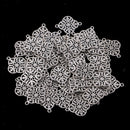 50pcs Alloy Filigree Flower Connector Pendants Charms for DIY Jewelry Making