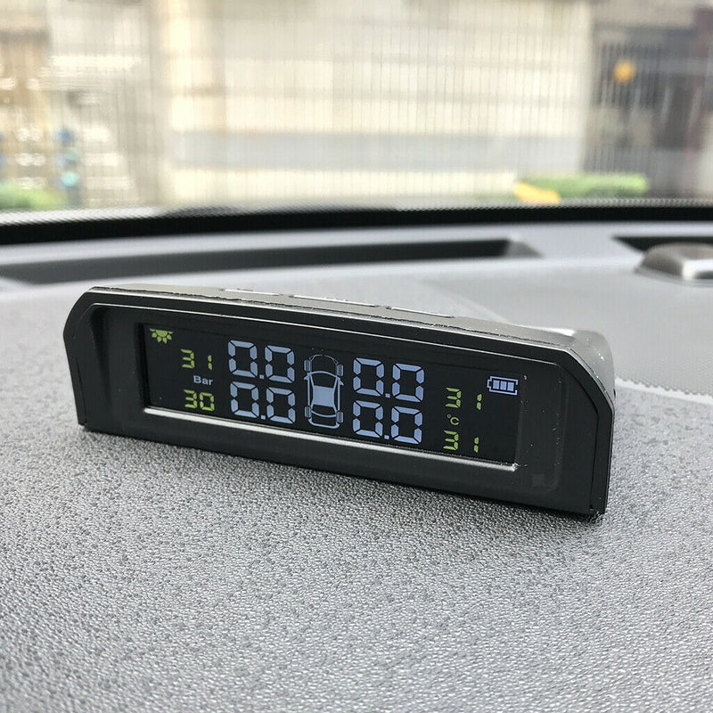Wireless Car LCD TPMS Tire Pressure Monitoring With 4 External Sensors