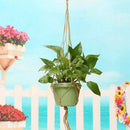 Plant Hanger Set of 5 Hanging Planter Flower Pot Plant Holder with Key Ring J6O2