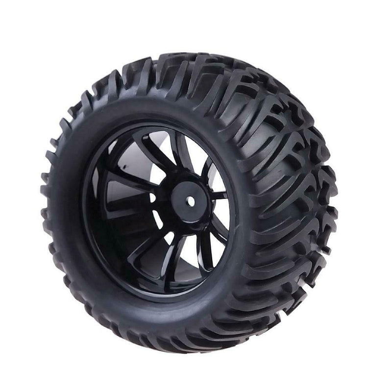 New 4PCS Wheel Rim & Tires For HSP 1:10 Monster Truck RC Car 12mm Hub