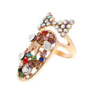 12Pcs/Lot Nail Ring Fashion Jewelry Butterfly Glamour Crown Flower Crystal