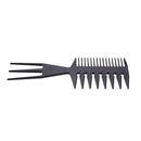 Black Double-sided Teeth Comb Fishbone Hair Comb for Salon Hairdressing Kit