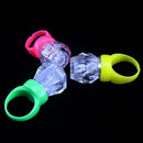 10Pcs Mixed Colors LED Light Up Flashing Finger Rings Audlt Kids For Party Night