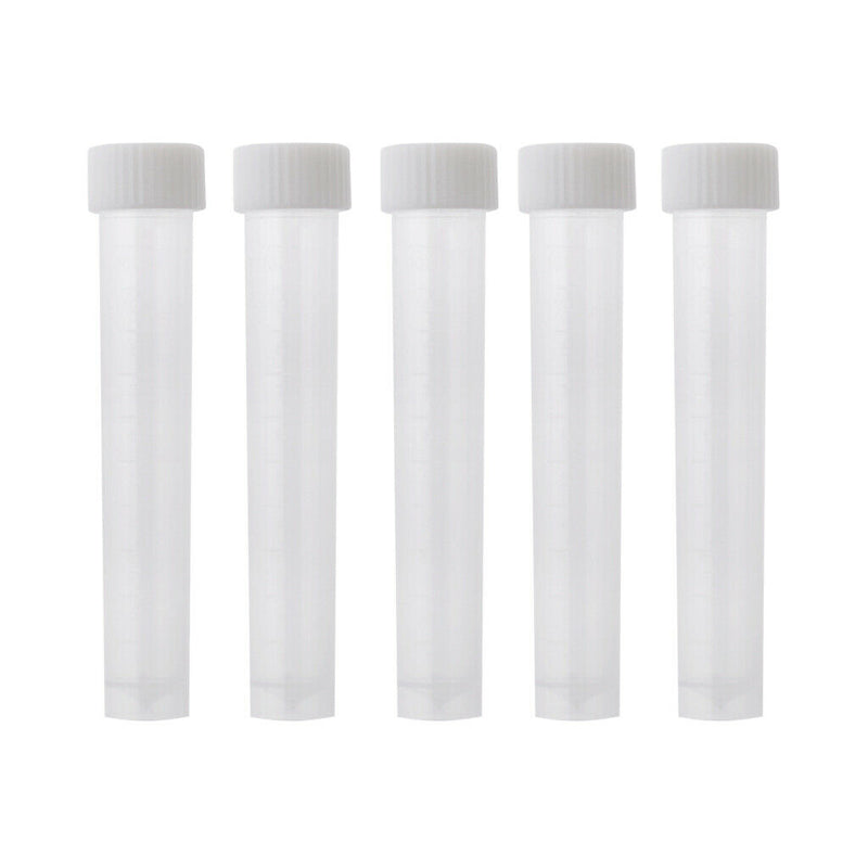 5pcs Premium 10ml Graduated Cryovial Test Tube Sample Vial w/ Screw Caps