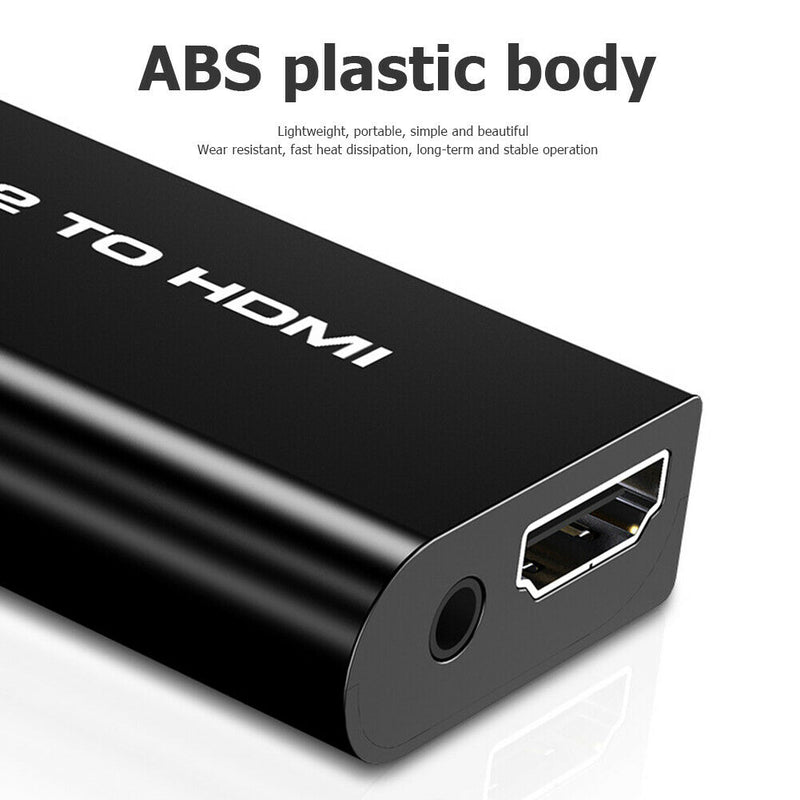 For PS2 to HDMI Video Converter Adapter with 3.5mm Audio Output for HDTV PC