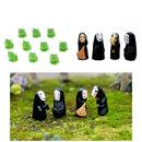 14pcs No Face Men & Mini Frog Micro Landscape DIY Bonsai Flowerpot Decoration