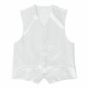 Mens Wedding Waistcoat Groom (White XL/UK 42)