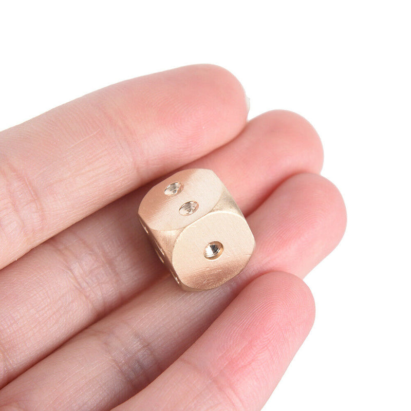 1Pc 13mm Pure Copper Solid Dice Manual Grinding Bar Creative Dice Toys GameOZ