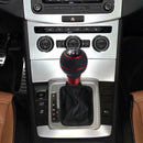 Car Leather gear Manual Stick Shifter Lever Gear Shift Knob Head Cover 5 Speed