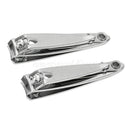 2Pcs Stainless Steel Toe Nail Clipper Cutter Trimmer Manicure Pedicure Tool