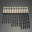 15Pcs HSS High Speed Steel Titanium Coated Drill Bits Hex Shank Set Newest Use