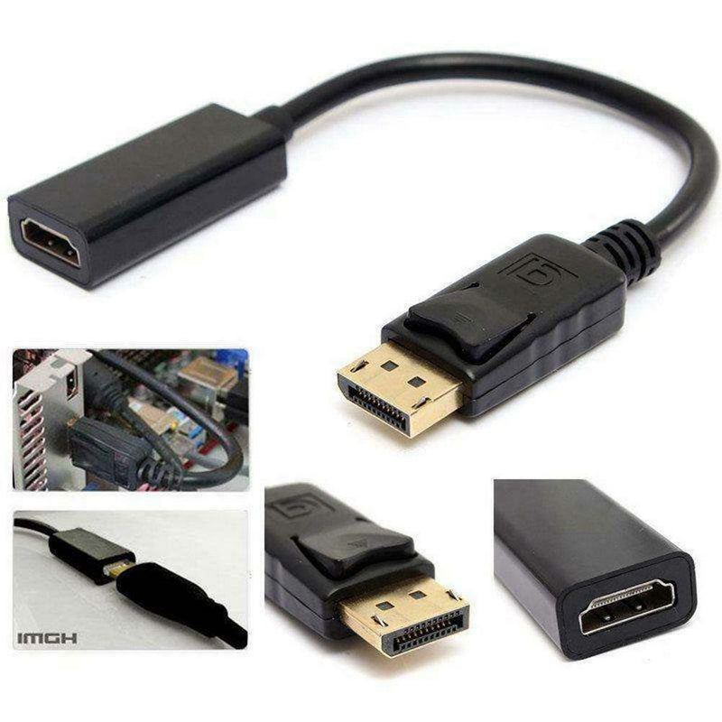 dp Display Port Male To HDMI Female Cable Converter Adapter 1080P  mu