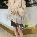 Summer Beach Totes PVC Transparent Women Shopping Bags Shoulder Handbags SN9F
