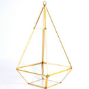Decorative Crystal Tranparent Flower Glass Vase Geometric Shape Fashion Orn