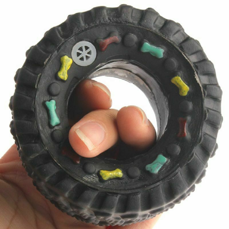 Rubber Dog's Toys Tyre Treads Tough Dog Toys Pet Chew Squeaky Toys for Dog