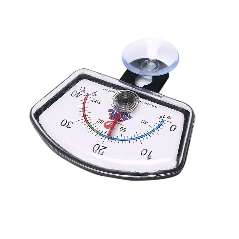 Aquarium thermometer pointer fish tank temperature dial submersible suction-cup'