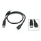 1.5FT Dual USB 3.0 A Male to Micro B Y Power Data Cable Hard Disk Mobile X2T3