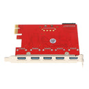 5-Port USB 3.0 To PCI-E Card Expansion Adapter 20Pin Superspeed 5Gbp for PC
