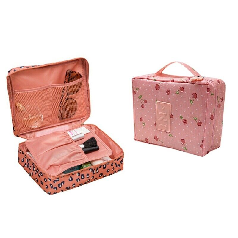 Professional Large Makeup Bag Cosmetic Case Storage Handle Organizer Travel U1V2