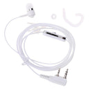 2-Wire Earphone Earpiece PTT for Kenwood Wouxun Linton Walkie Talkie White