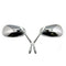 2PCS Motorcycle Oval Chrome Rear View Glasses Mirror For Ducati KTM KawasakiJ 3C