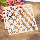 DIY Fondant Coffee Stencils Cake Decorating Spray Mold Scrapbooking Decoration