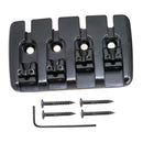 Zinc Alloy Bass Saddle Bridge Tailpiece Set for 4 String Electric Bass Parts