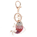 Crystal Fish Key Chains Holder Goldfish Bag Buckle HandBag Pendant Car Keyr- OZ