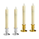 4pcs Romantic LED Flameless Swing Candles & Base Decor Restaurants, Hotels