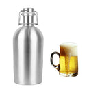 Beer Growler Stainless Steel Swing Top Hip Flask Bottle Travel Picnic 2.5L