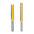 2PCS 8mm Shank Cutting Length Straight Router Cutter Bit Slotted Woodwork