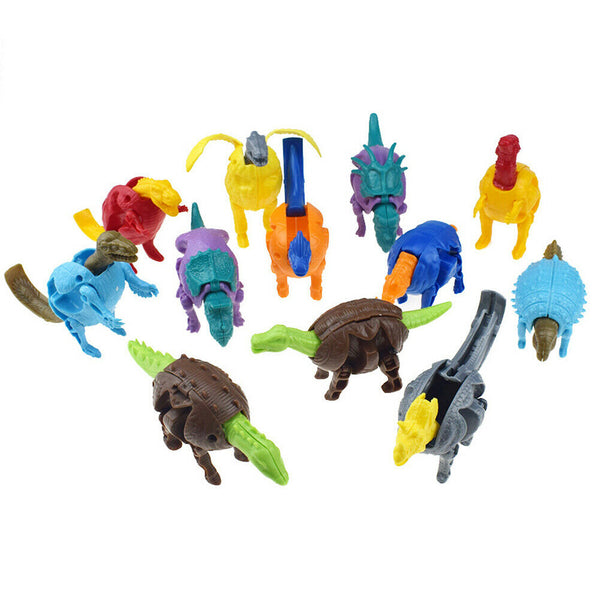 Deformation Dinosaur Eggs Plastics Assembly Animal Egg Toys for Kids Random