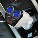 1 to 2 Sockets Cigarette Lighter Splitter, Dual USB Car Charger Adapter wit