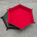 Dice Rolling Tray Dice PU Folding Hexagon Tray Dice and Game Storage Tray f O4X2