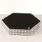 1pc Hex Mirrored Crystal Vanity Tray Cosmetic Home Bedroom Decor Dresser