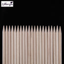 20Pcs Nail Art Orange Wood Stick Cuticle Pusher Remover Pedicure Manicur MUO