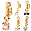 5 Pcs Metal Hair Braid Dreadlock Beads Cuffs Clips Braid Spiral Jewelry Decor TE