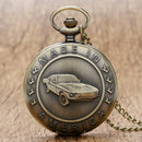 Car pocket watch retro design surrounding English alphabet car quartz pocke Y2V4