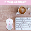 Q2 1200dpi Rechargeable Mouse Computer PC 2.4G Wireless Mute Mice (Pink)