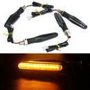 4PCS Motorcycle 12 LED Turn Signal Indicator Blinkers Light Amber AU